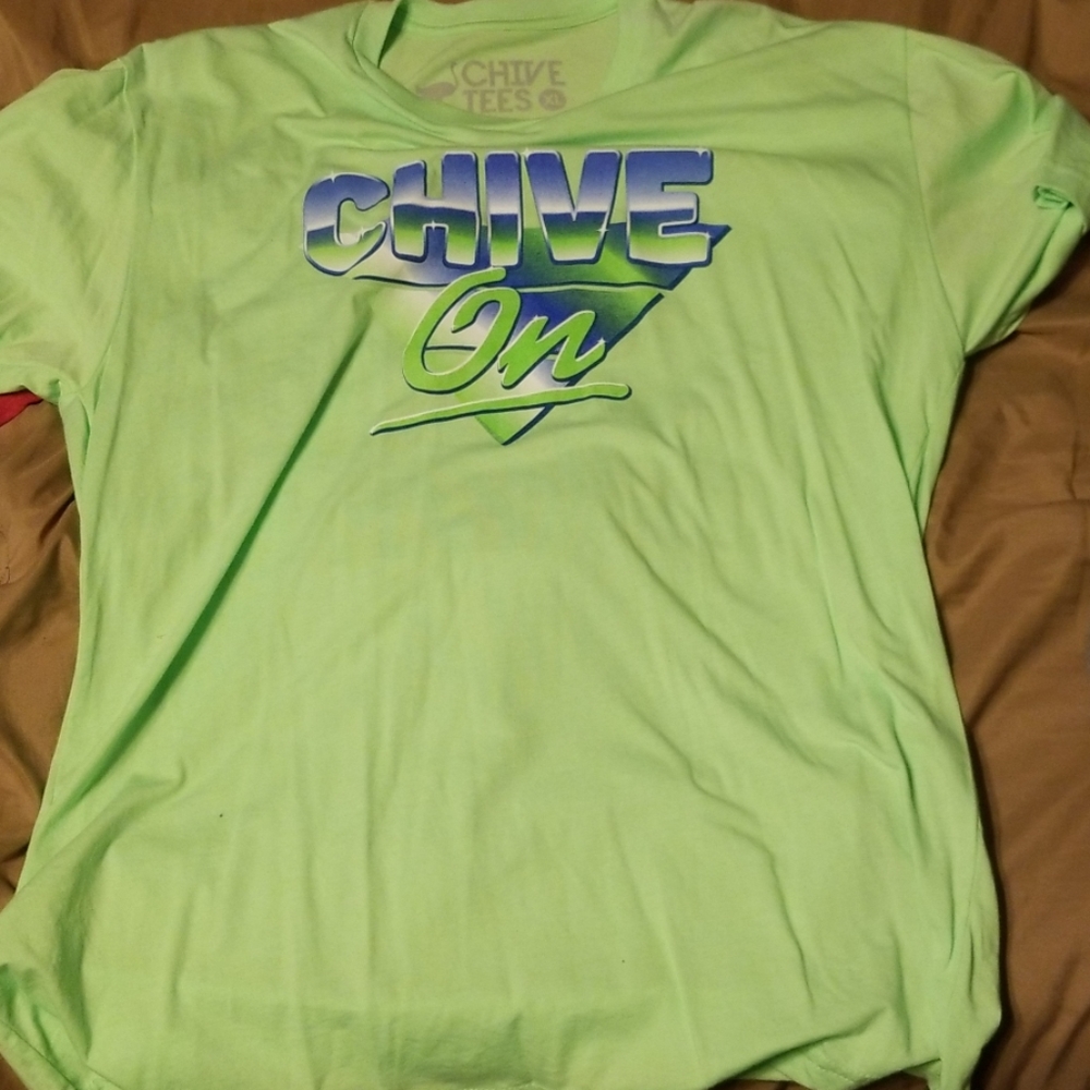Chive Nation Love the 90's XL Neon Green T-Shirt